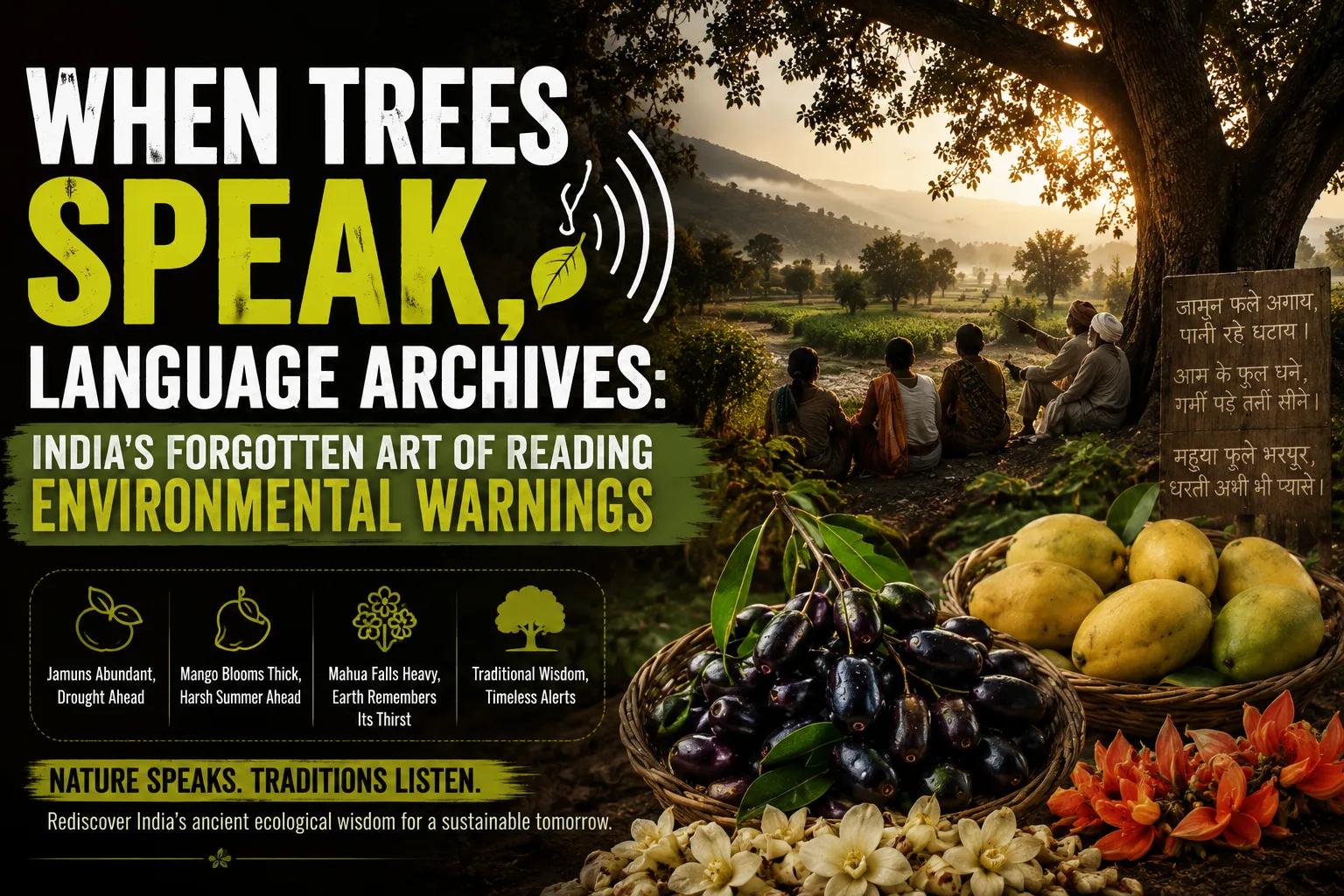 When Trees Speak, language archives: India's forgotten art of reading environmental warnings